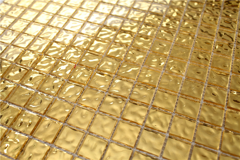 Pfm107 Plating Glass Mosaic Gold Mirror Mosaic Tiles from China 