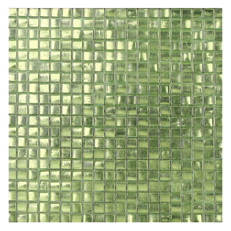 Zfgs11 15 Green Gold Glass Mosaic, Green Glass Tiles